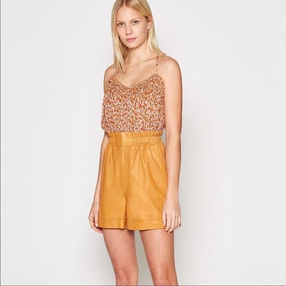 JOIE Ackley Print Silk Flowy Tank With Crisscross Straps in Back - Picture 2 of 10